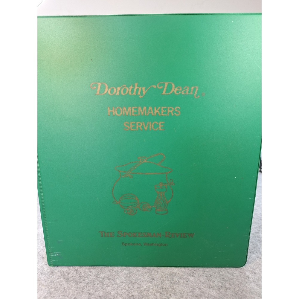 Vintage Dorothy Dean Homemakers Service Recipe Binder Spokesman-Review W-Series